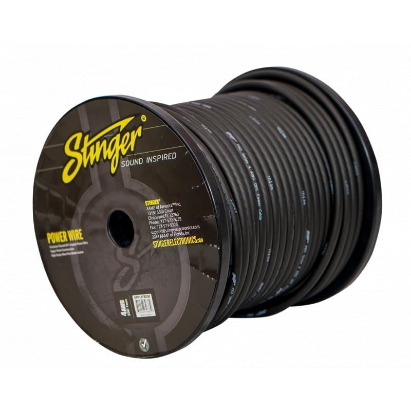 4GA, Ultra Flexible OFC Pro Series Power Wire - Matte Black, 250 FT ...