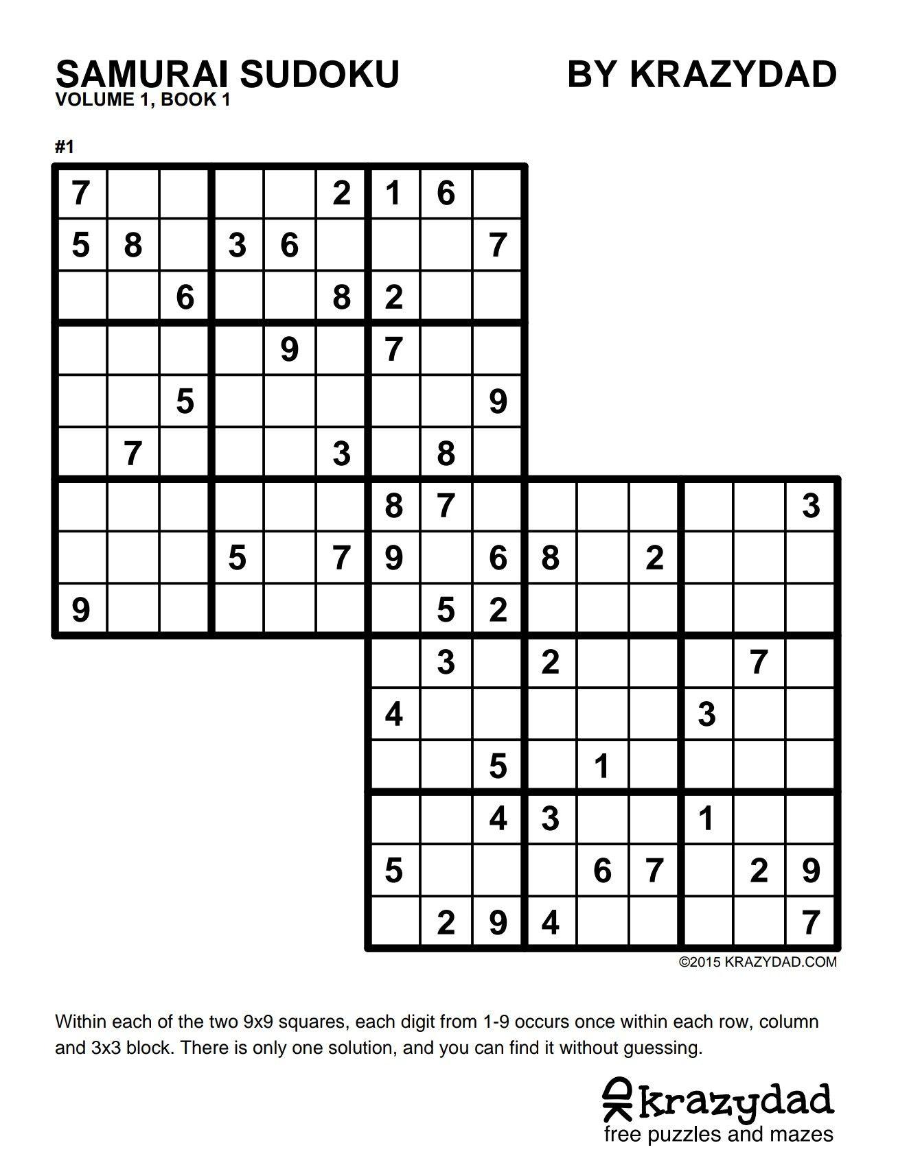 Krazydad Printable Sudoku - Printable Word Searches