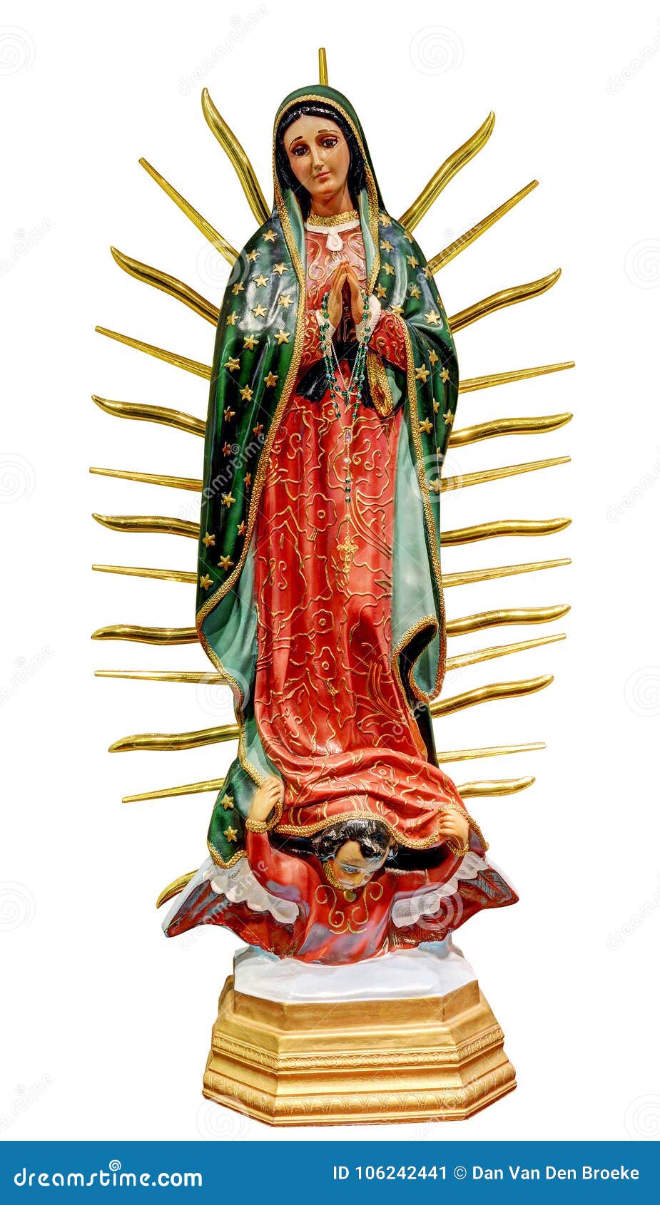 Our Lady of Guadalupe Statue Isolated Stock Image - Image of faith ...