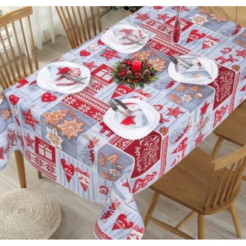 Nappe de Fête Joyeux Noël 27€90 Coton Tablecloth Merry Christmas