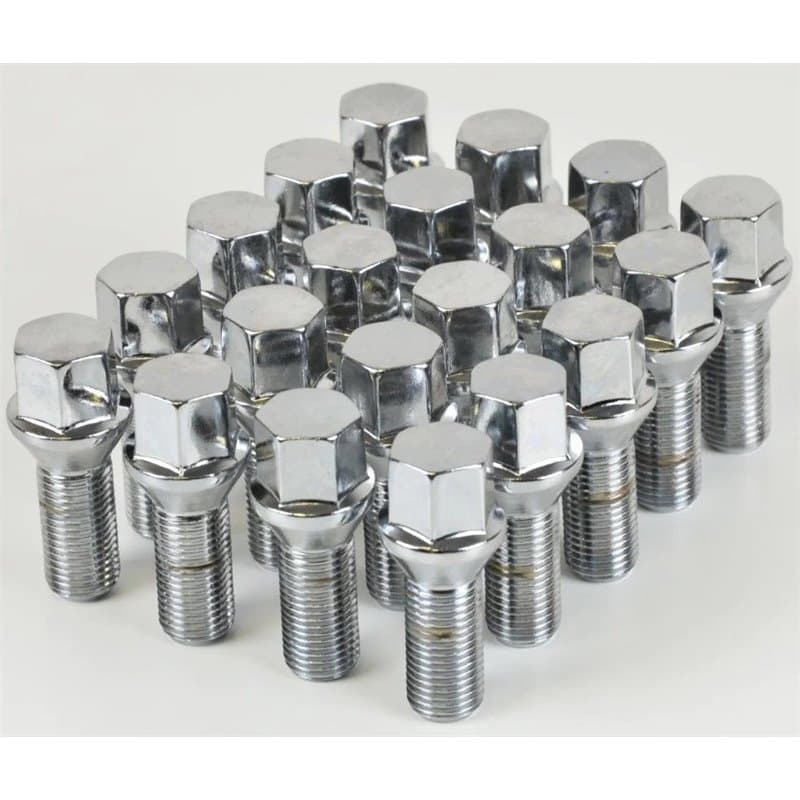 Ceco - (20) Bolt Cone Seat 12x1.5 28mm Thread Length 17mm Hex Chrome ...