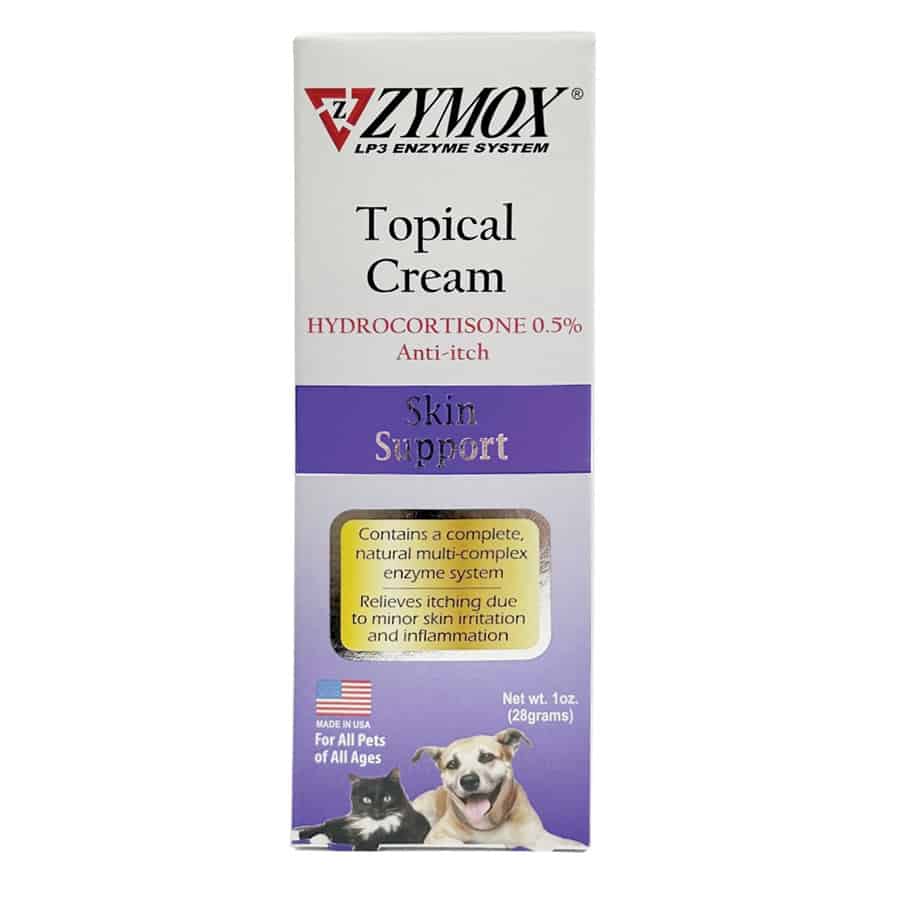 Zymox Topical Cream with Hydrocortisone 0.5% Anti-Itch for Pets