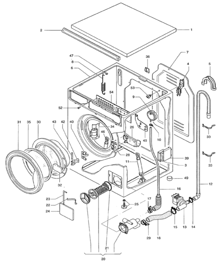 Splendide Washer/Dryer 210 XC Combo Parts Break Down