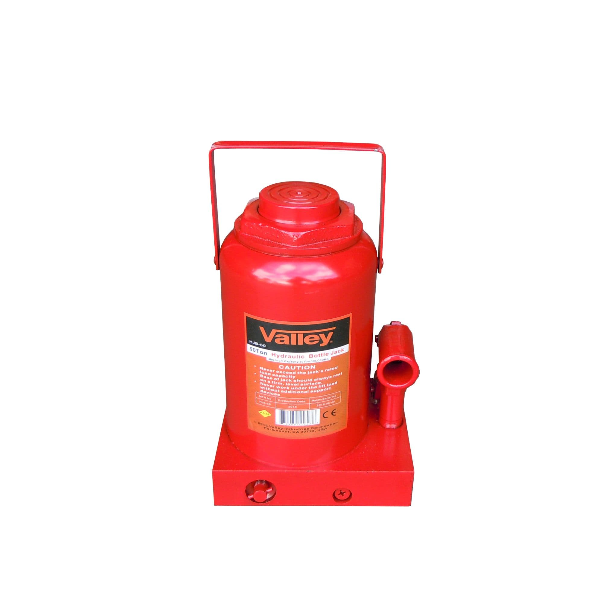 50 TON HYDRAULIC BOTTLE JACK - Valley Industries Corporation