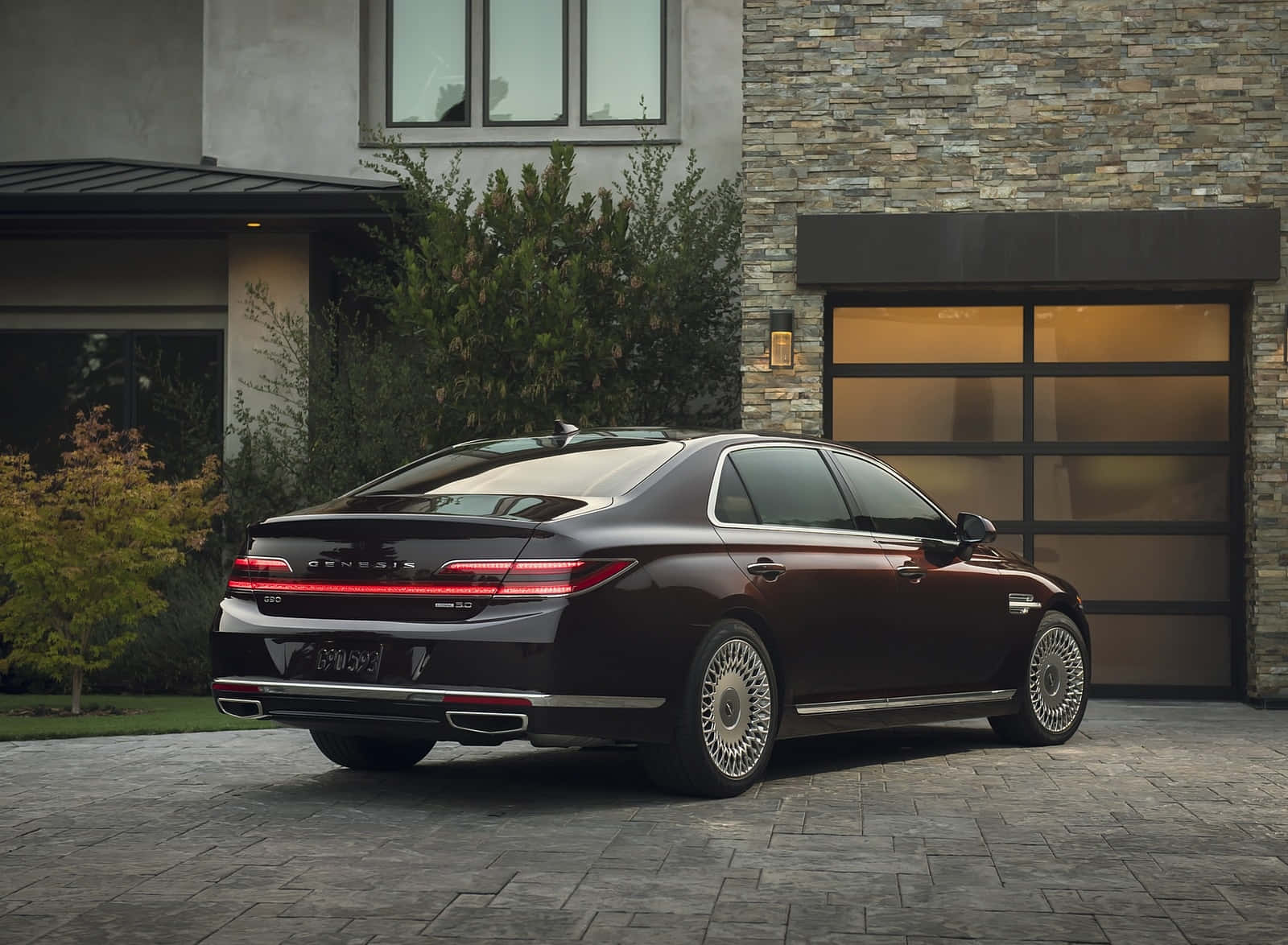 Download Stunning Genesis G90 luxury sedan on the road Wallpaper ...