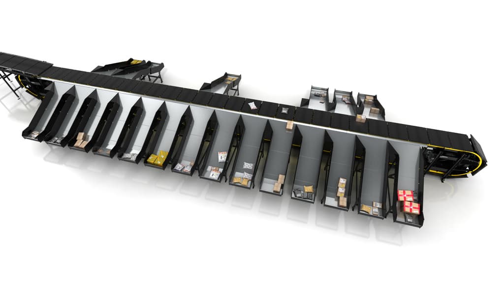 IPE - Interroll introduces new vertical crossbelt sorter