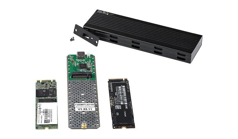 StarTech.com USB-C 10Gbps to M.2 NVMe or M.2 SATA SSD Enclosure ...