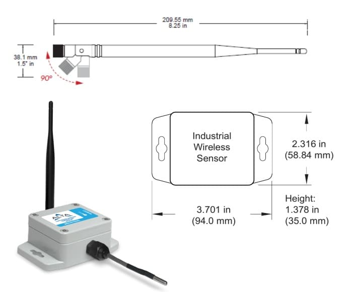 Monnit ALTA Industrial Wireless Temperature Sensor Industrial Remote ...