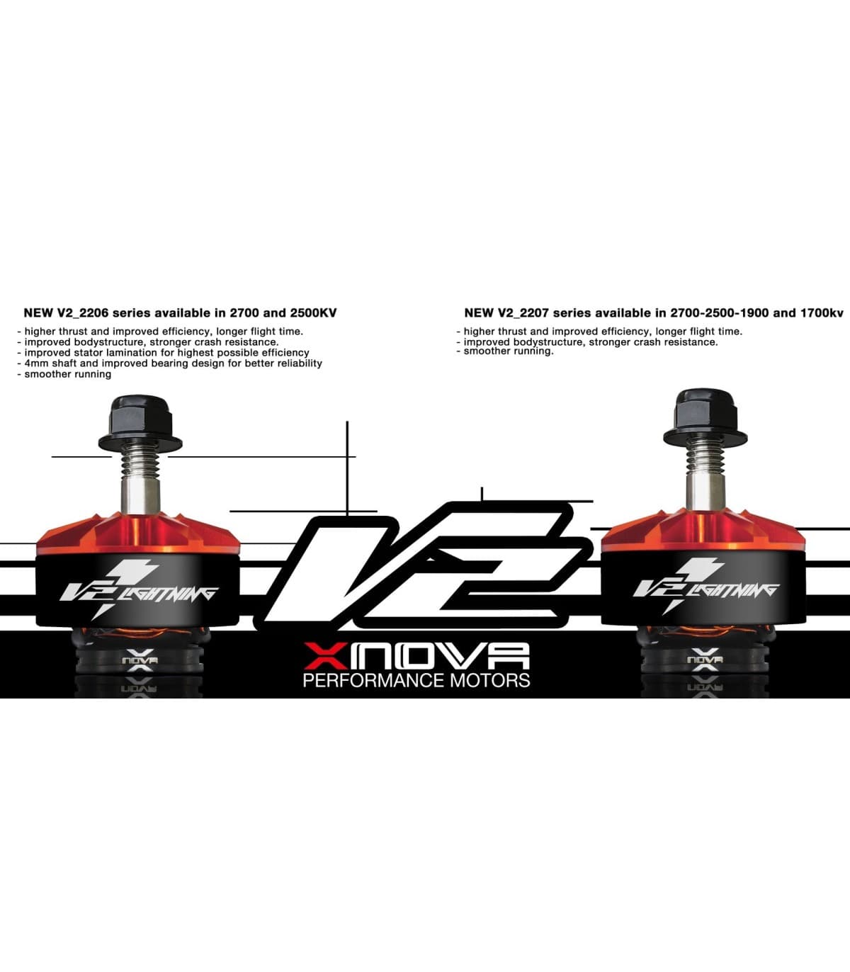 New motors XNOVA Lightning V2 2206