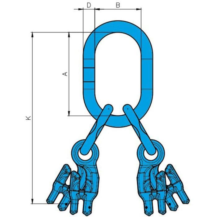 Yoke X-A06 Grade 100 GrabEX 4-Leg Master Link Assembly 5/8" (WLL 46,200 ...