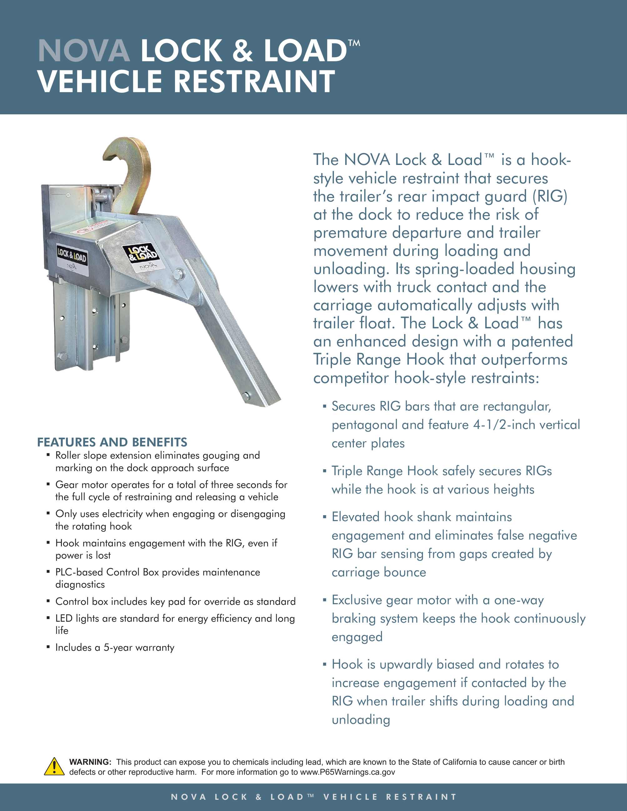 Nova Technology, Catalogs, Nova Lock & Load™ | ARCAT