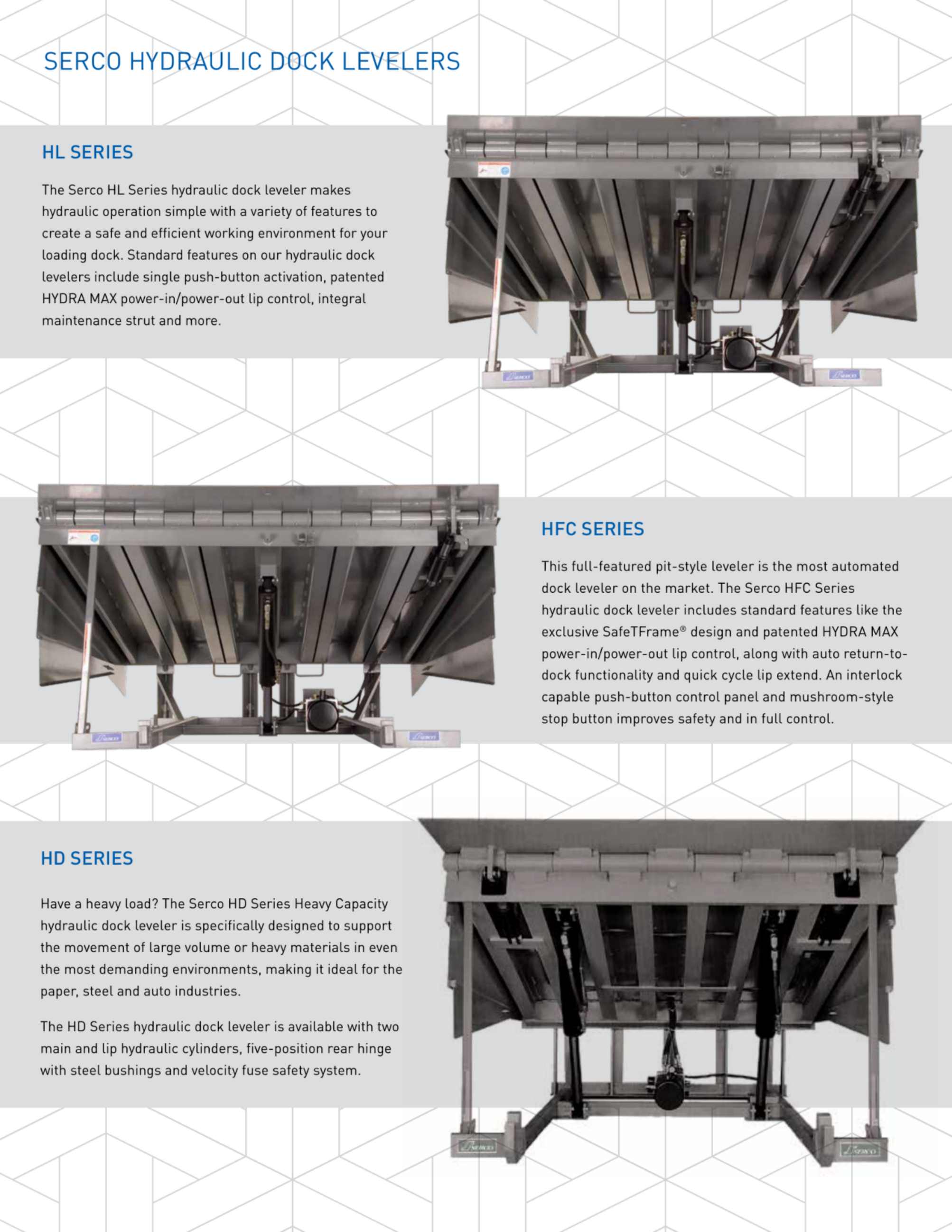Serco, Catalogs, Hydraulic Dock Leveler | ARCAT