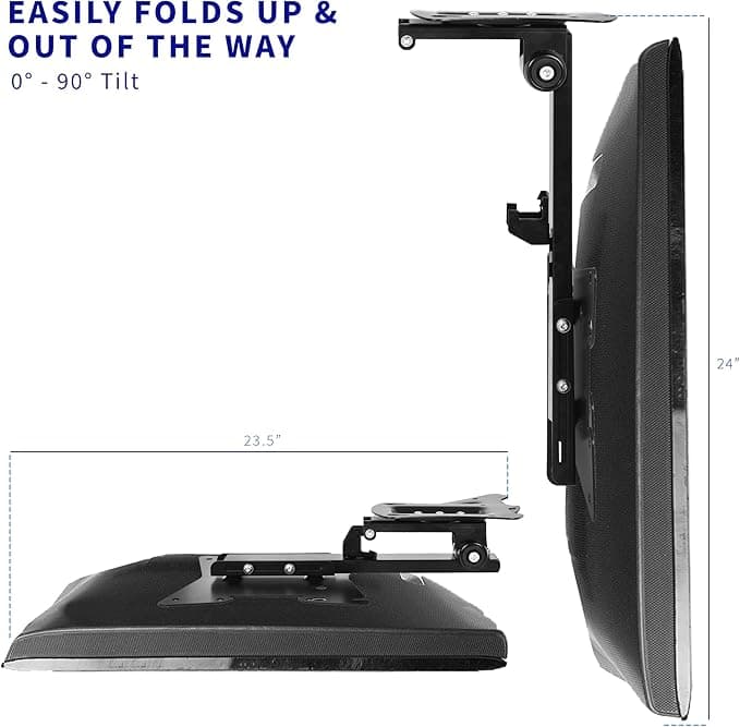 VIVO Black Manual Flip Down Mount Folding Pitched Roof Ceiling Mounting ...