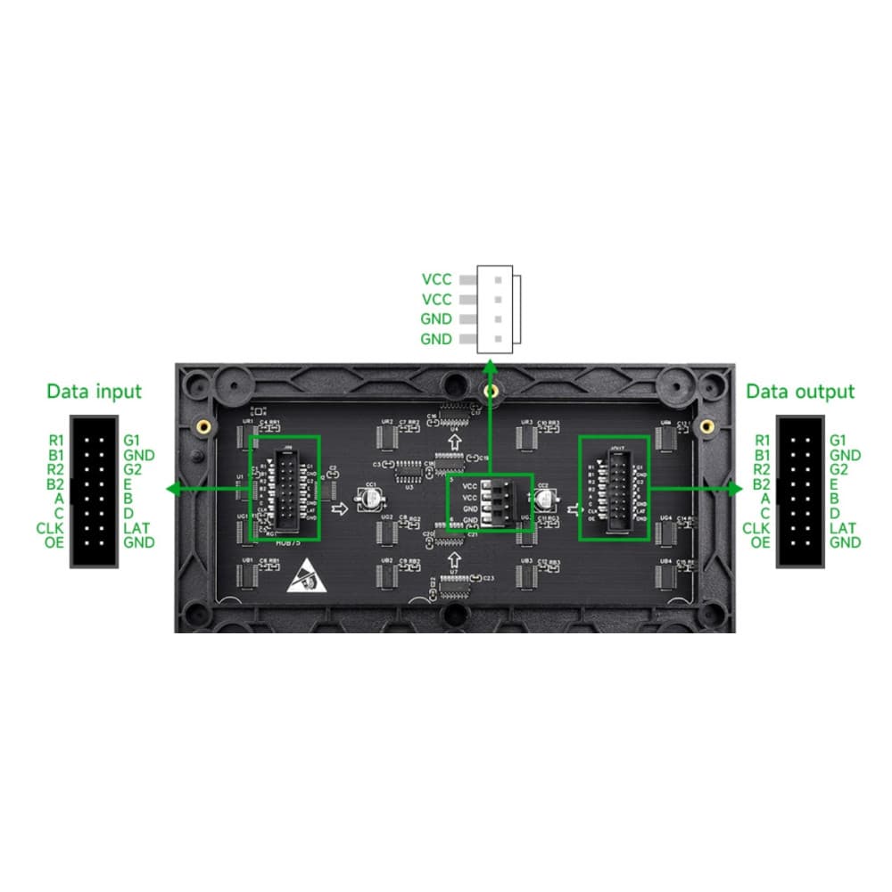RGB P3 Matrix Panel 64x64 HUB75 - Bastelgarage Elektronik Online Shop