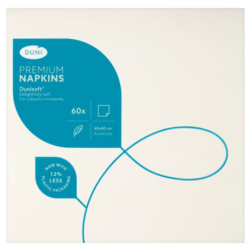 Duni 60 Premium Napkins Dunisoft White | Bestway Wholesale