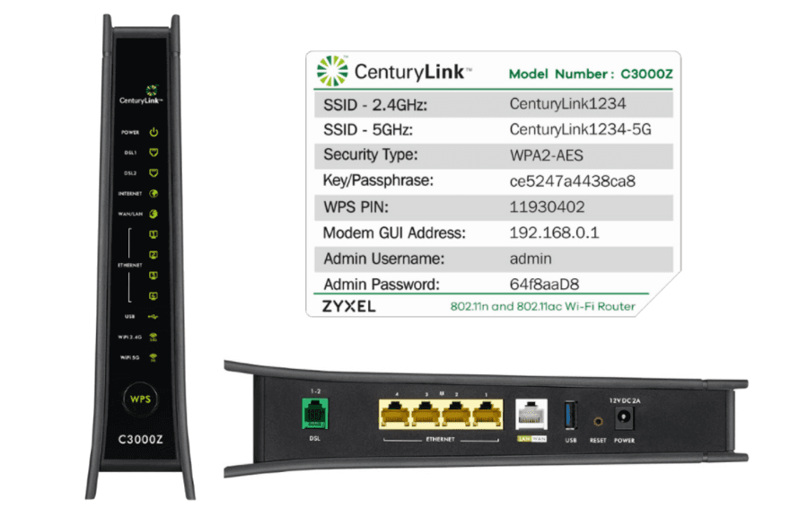 Zyxel C3000Z modem user guide | Brightspeed