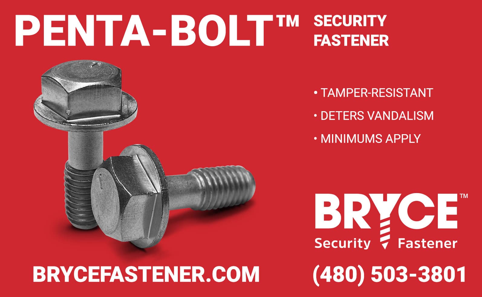 Security Bolts | Tamperproof Penta Bolts & Sockets | Bryce Fastener