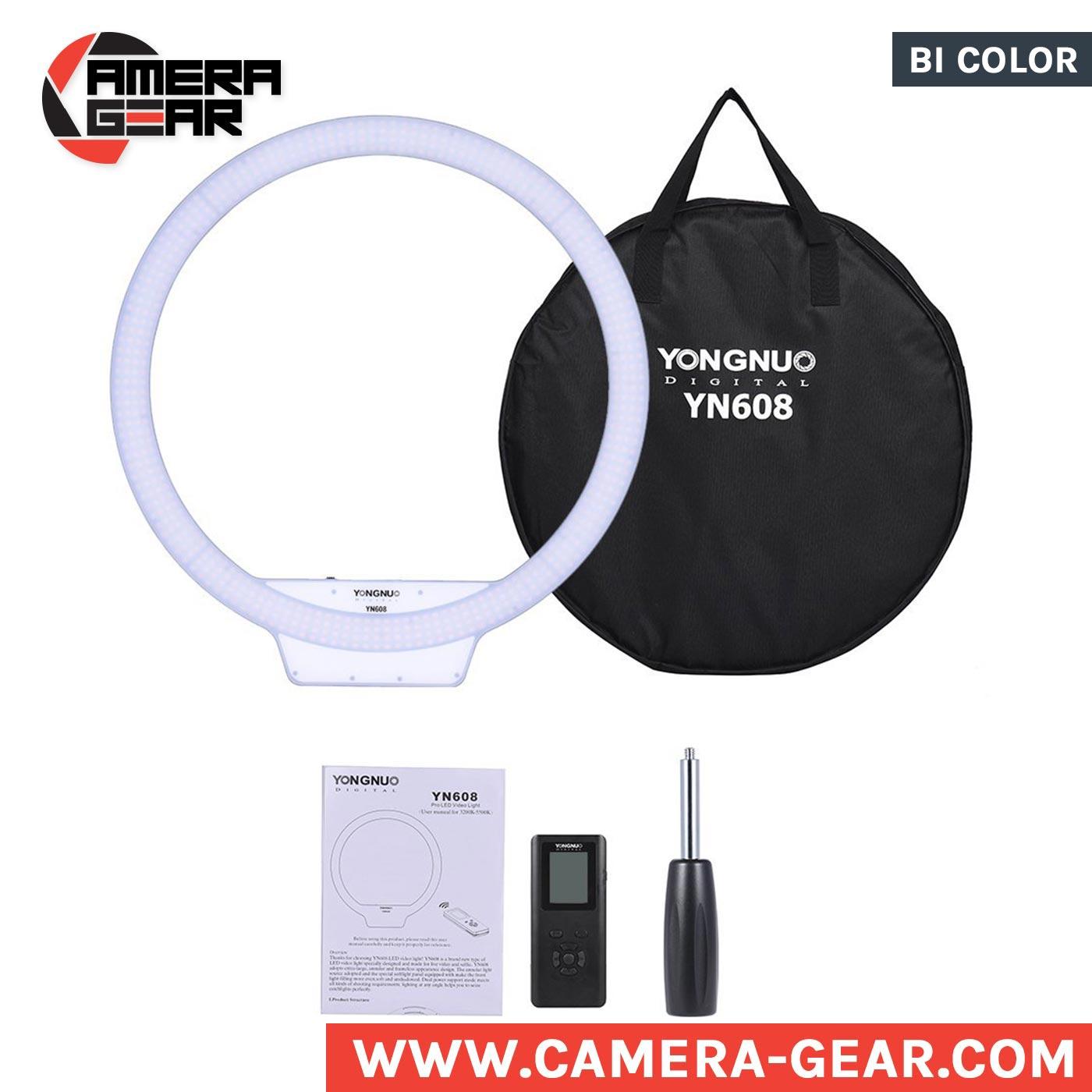 Yongnuo YN608 3200-5500K Ring - Pro LED Video Light - Camera Gear