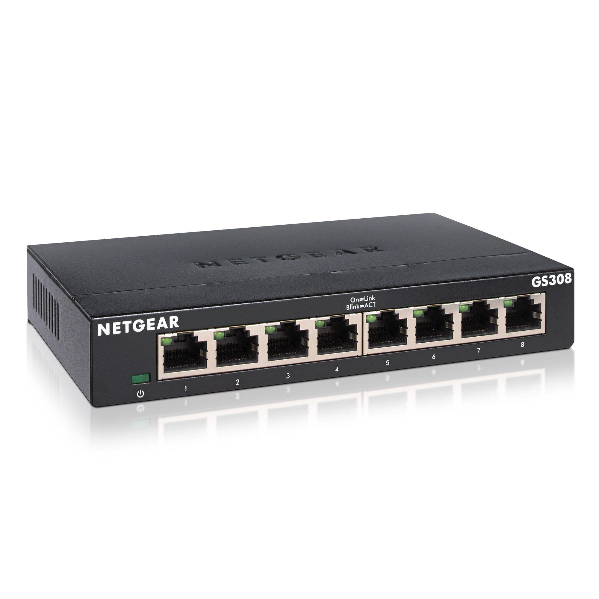 Netgear GS308 8-Port Gigabit Desktop Switch - GS308-300UKS | CCL Computers