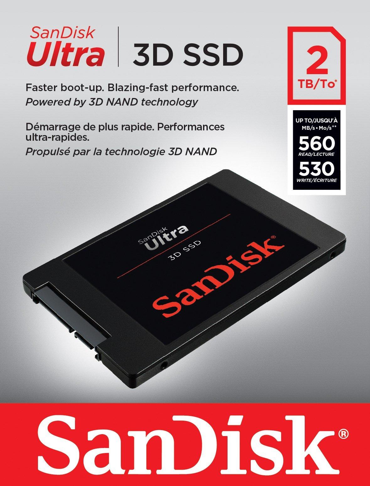 Sandisk Ultra 3D 2TB 2.5" SATA III SSD - SDSSDH3-2T00-G25 | CCL Computers