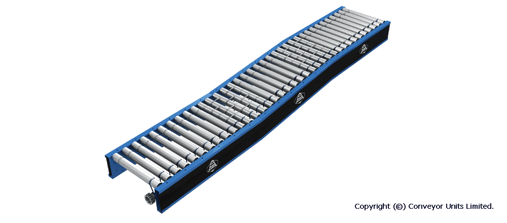 Painted Steel Powered Roller Lineshaft Conveyor - Incline / Decline ...