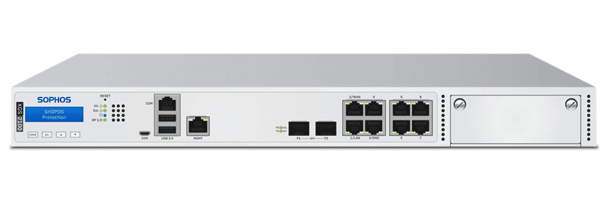 Sophos XGS 2300 firewall with 8 GE + 2 SFP ports, 1 expansion bay for ...