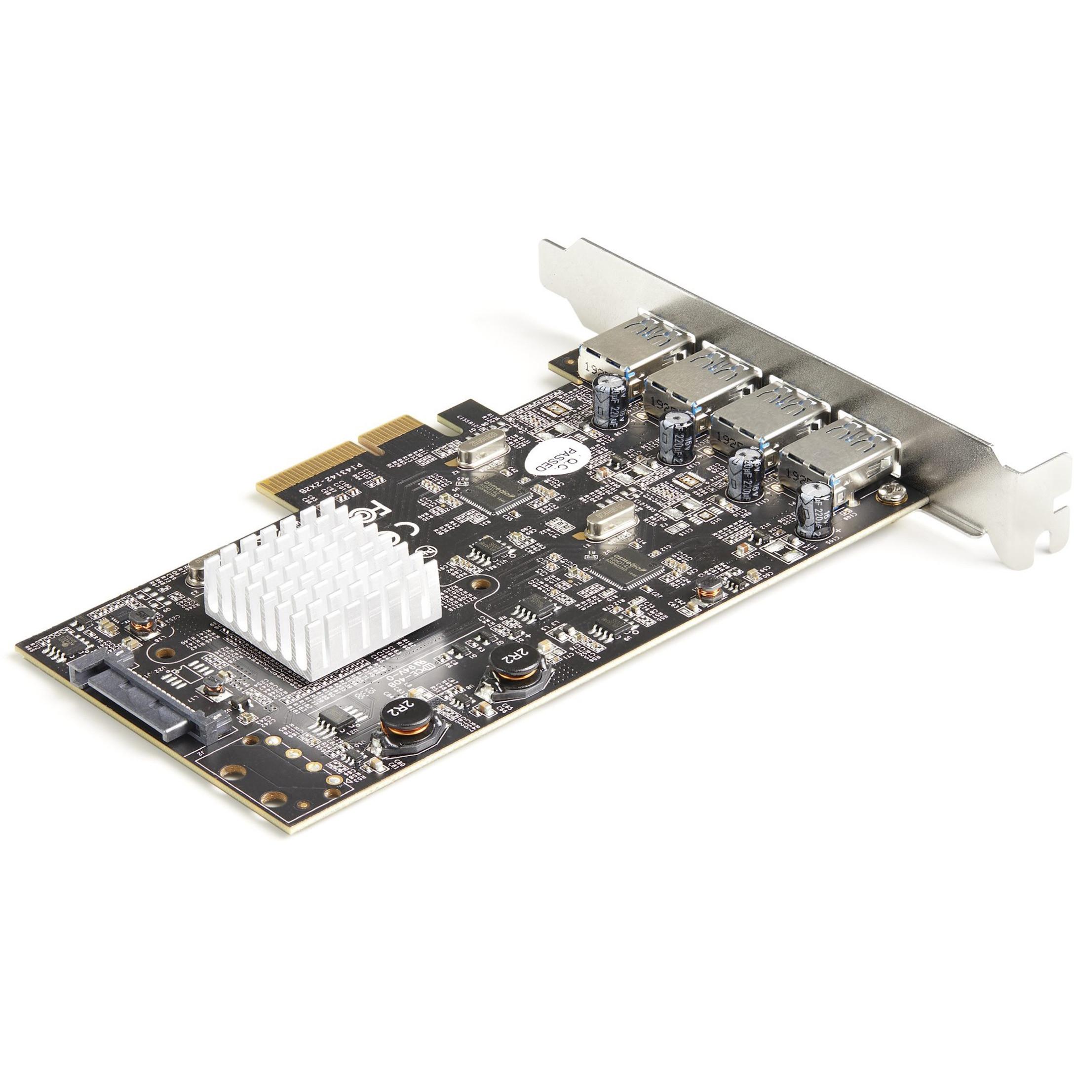 Startech .com 4-Port USB PCIe Card10Gbps USB 3.1/3.2 Gen 2 Type-A PCI ...