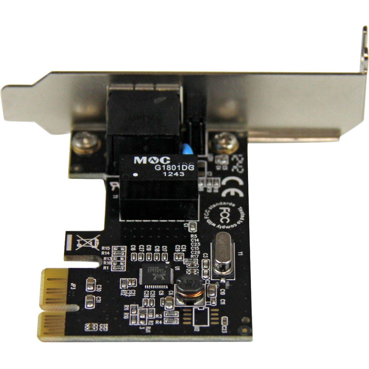 Startech .com 1 Port PCI Express PCIe Gigabit NIC Server Adapter Network CardLow ProfileAdd a 10 ...