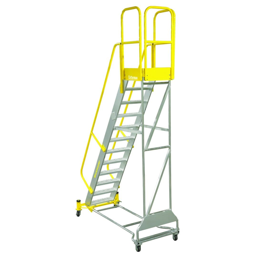 Cotterman Rolling Work Platform Ladder Cotterman TiltNRoll 24" X 10" X