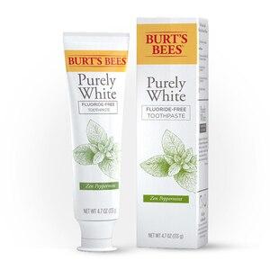 Burt's Bees Toothpaste, Natural Flavor, Fluoride-Free, Purely White ...