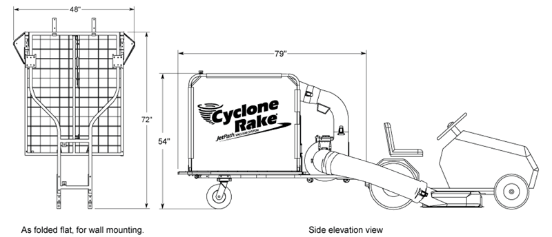 Commercial PRO Lawn Vacuum System | Cyclone Rake
