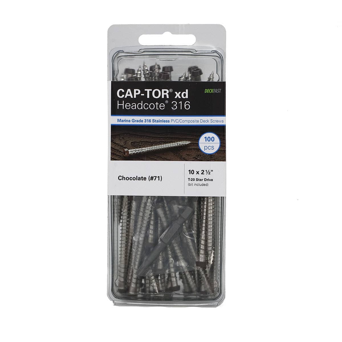 Headcote® Cap-Tor® xd 316 Stainless Steel Composite Deck Screws ...