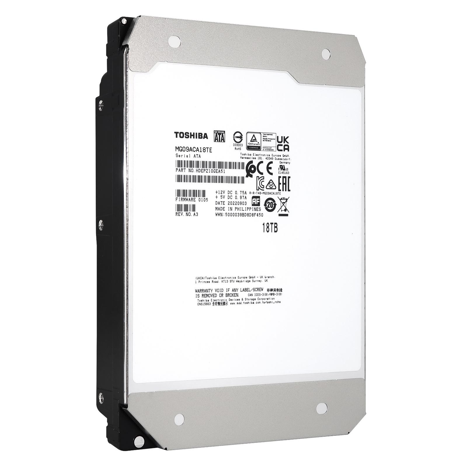 TOSHIBA 3.5" 18TB MG09 MG09ACA18TE 7200 RPM 512MB SATA-3 ENTERPRISE