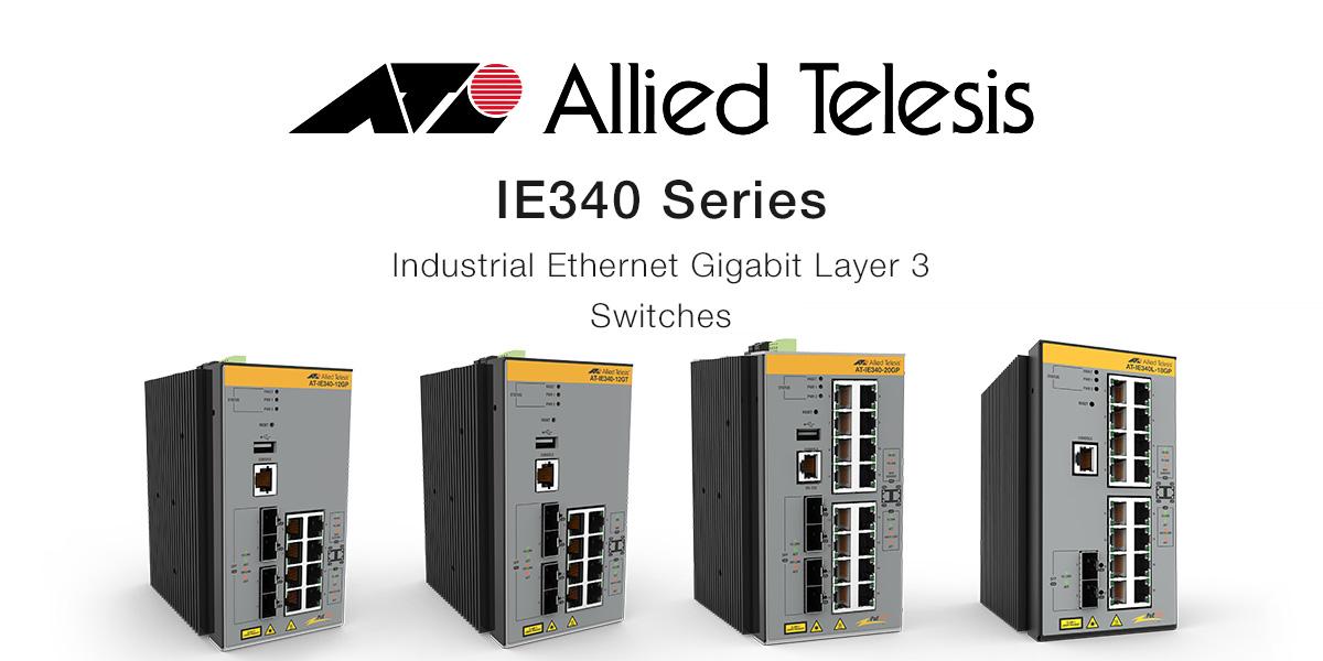 The Allied Telesis IE340 Series Industrial Ethernet Gigabit Layer 3 Switches