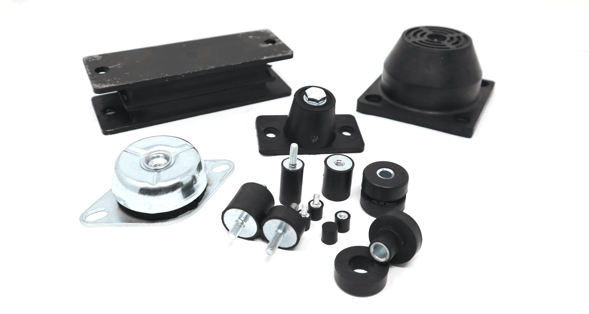 Vibration Damping Mounts Vibration Mount, 2 Threaded Studs, 1.00" Dia,