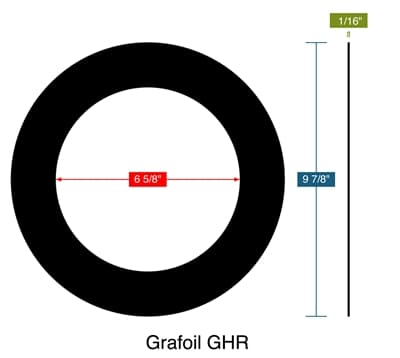 Grafoil GHR - 1/16" Thick - Ring Gasket - 300 Lb. - 6"