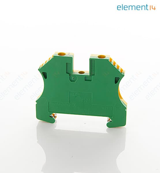 101010 WPE4 - Weidmuller - DIN Rail Mount Terminal Block, 2 Ways, 22 AWG