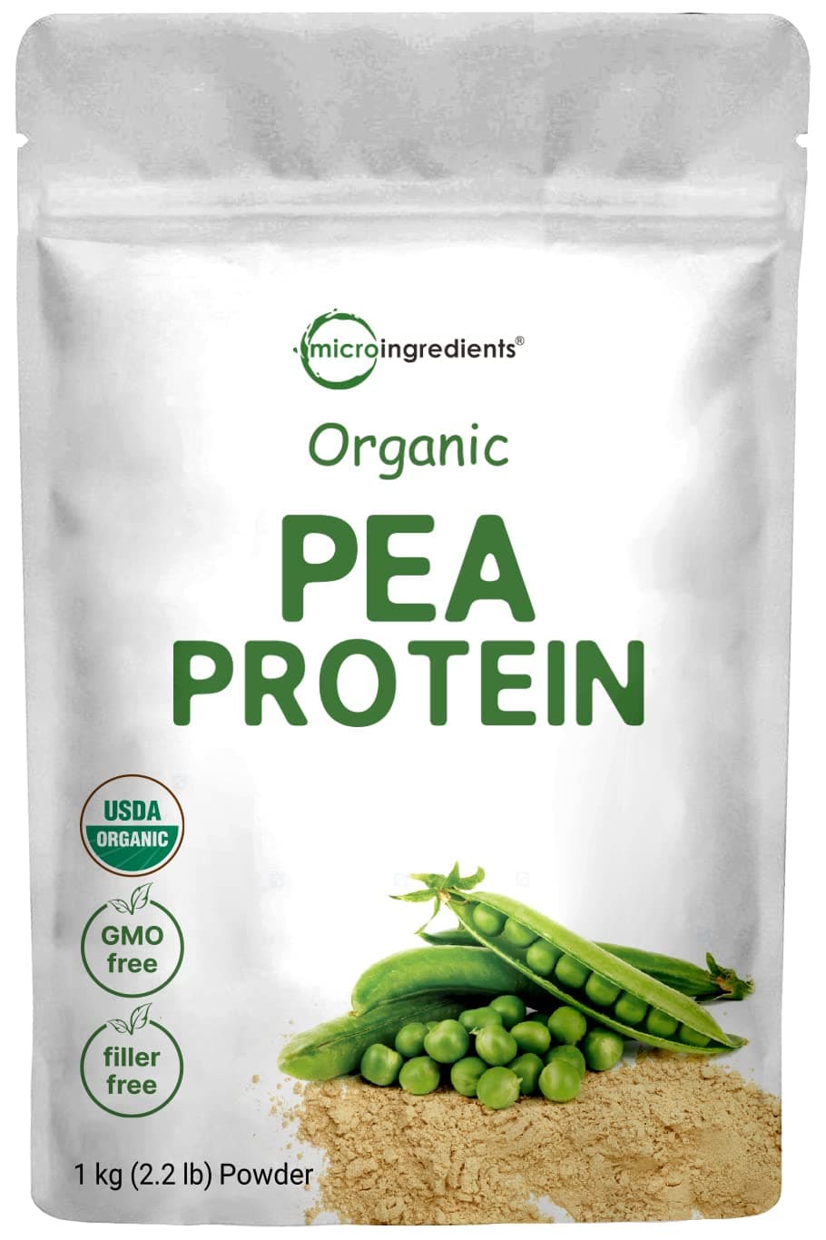 Organic North American Pea Protein Powder 1KG - Plant-Based Vegan ...