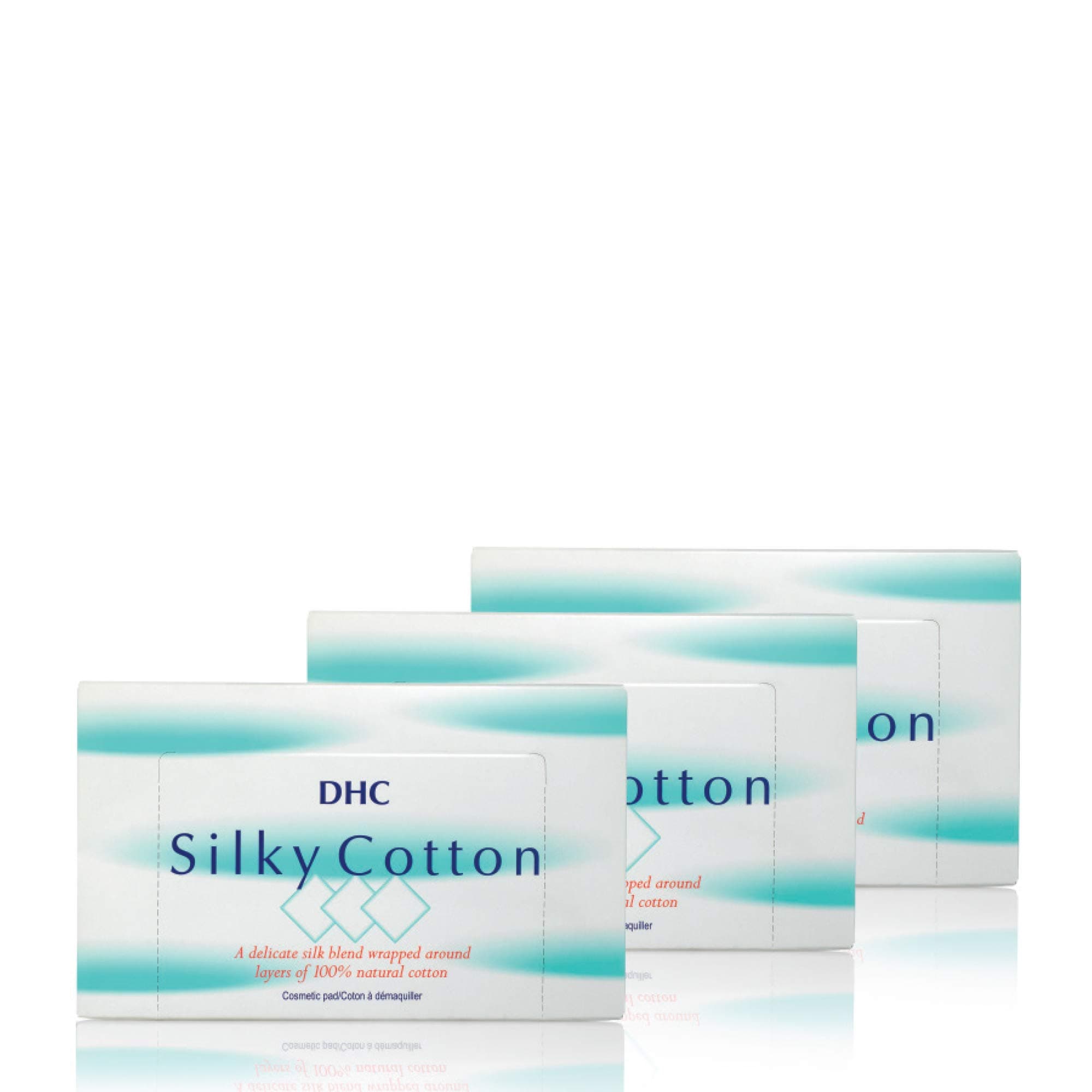 DHC Silky Cotton Clear 3 Pack - Luxuriously Soft Makeup Remover Pads
