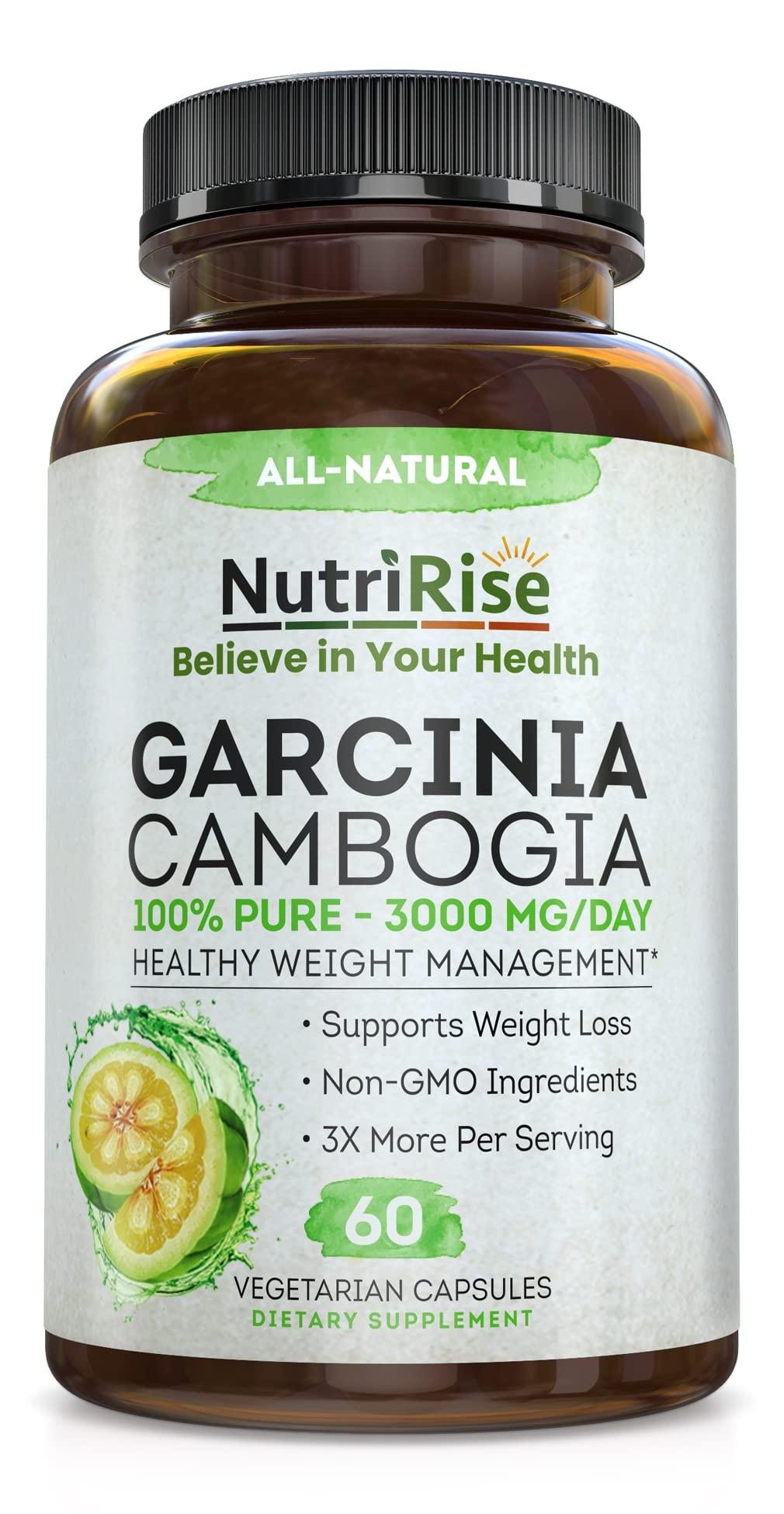 NutriRise Garcinia Cambogia 3000 MG - 60 Capsule Weight Loss Supplement