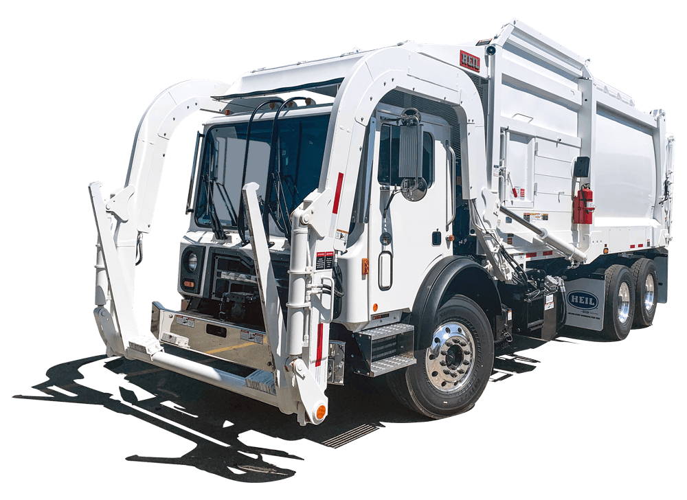 Half/Pack Front Load Garbage Trucks - Frontload Trash Trucks - Heil
