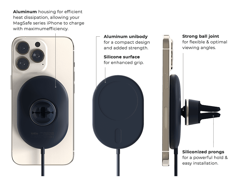 Velox Magnetic Wireless Air Vent Mount - iOttie Car Mounts