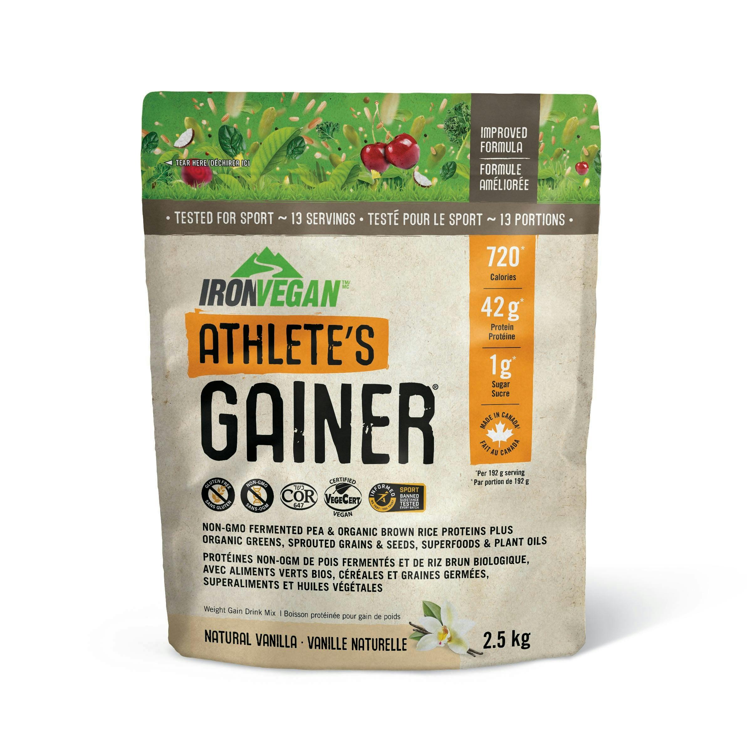 Iron Vegan Athlete's Gainer Protein Supplement