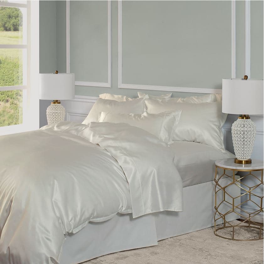 Mulberry Silk Sheets & Bedding. St. Geneve Avorio Bedding