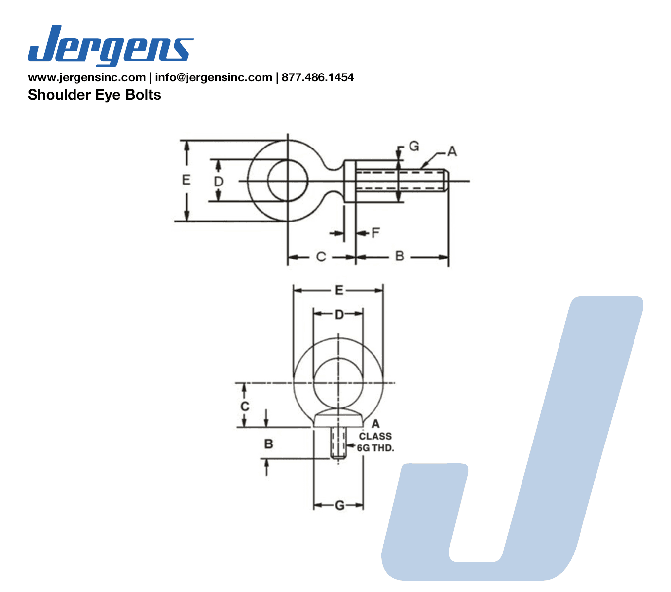 Shoulder Eye Bolts| Jergens Lifting Solutions | Jergens Inc