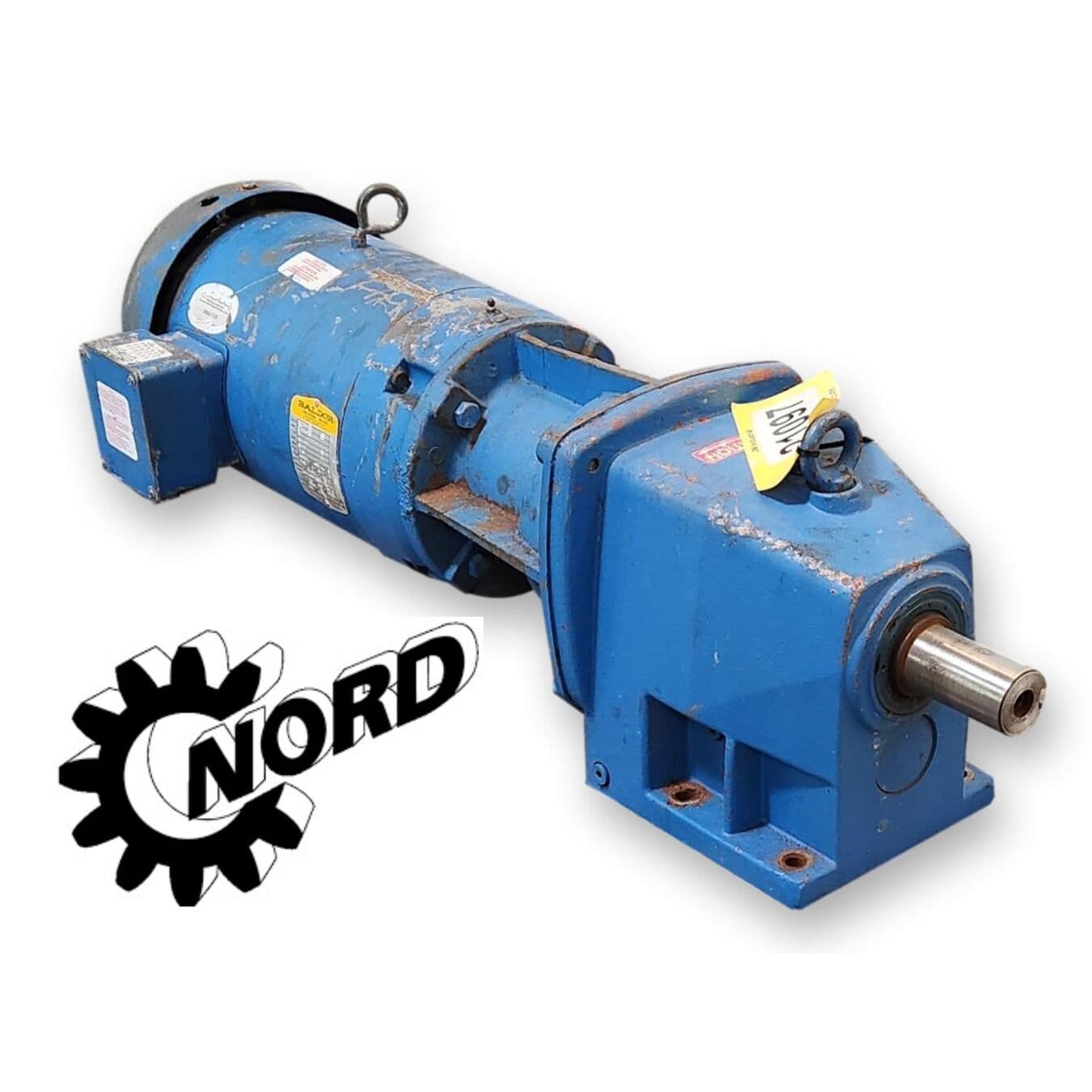 Used 10HP Baldor / Nord Helical Inline Gearmotor 4.58:1 Ratio, 392RPM ...