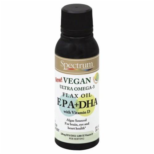 Spectrum Essentials Vegan Ultra Omega-3 Flax Oil EPA + DHA with Vitamin ...