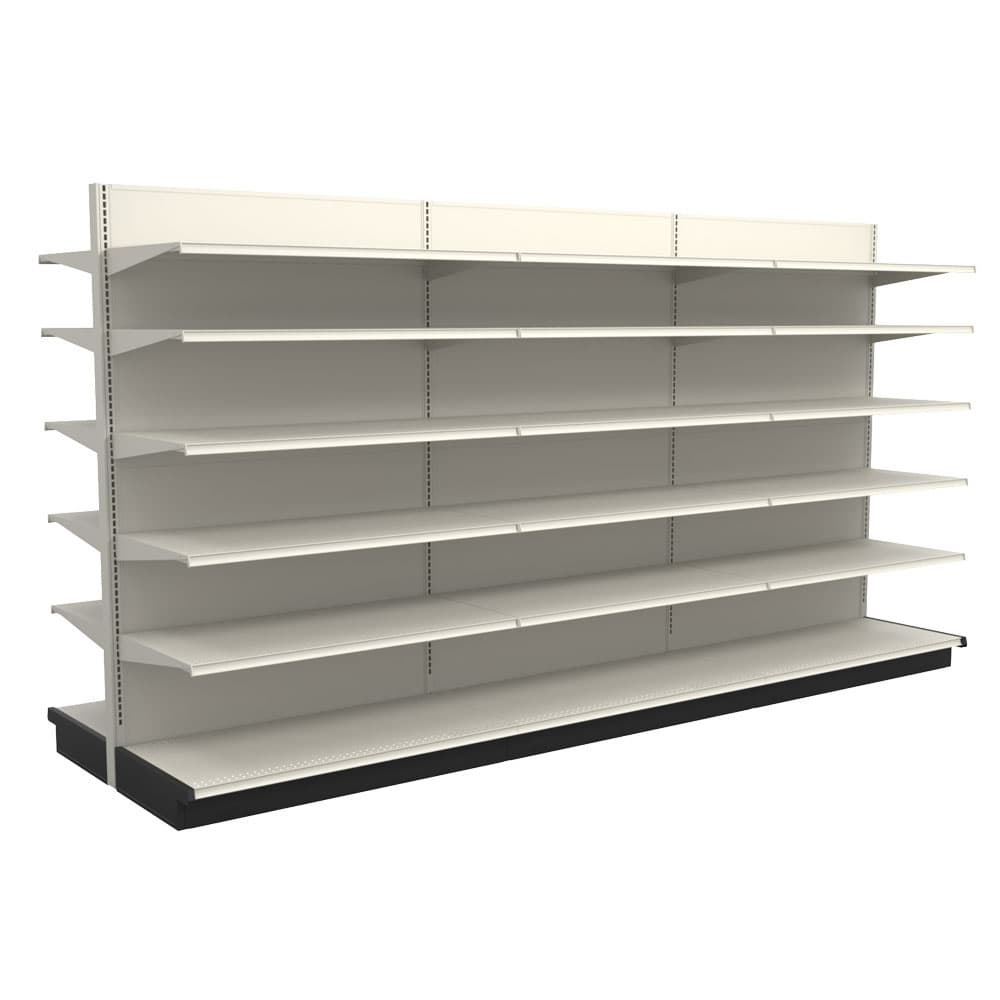 5 - Shelf Retail Gondola Display Rack - Single - Sided Supermarket Shelving Unit for Grocery, Liquor, Convenience Store, Office Supplies (90X43X135 CM)