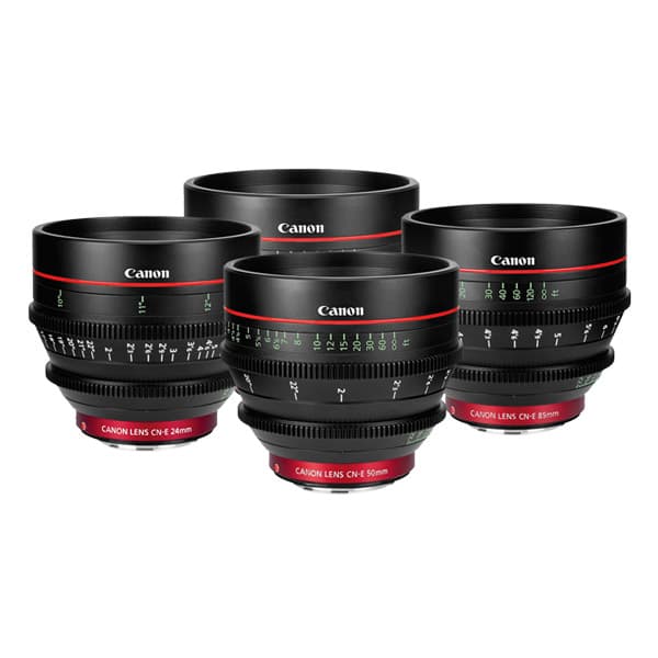 Canon CNE Prime 4 Lenses Kit - Media Dog Hire