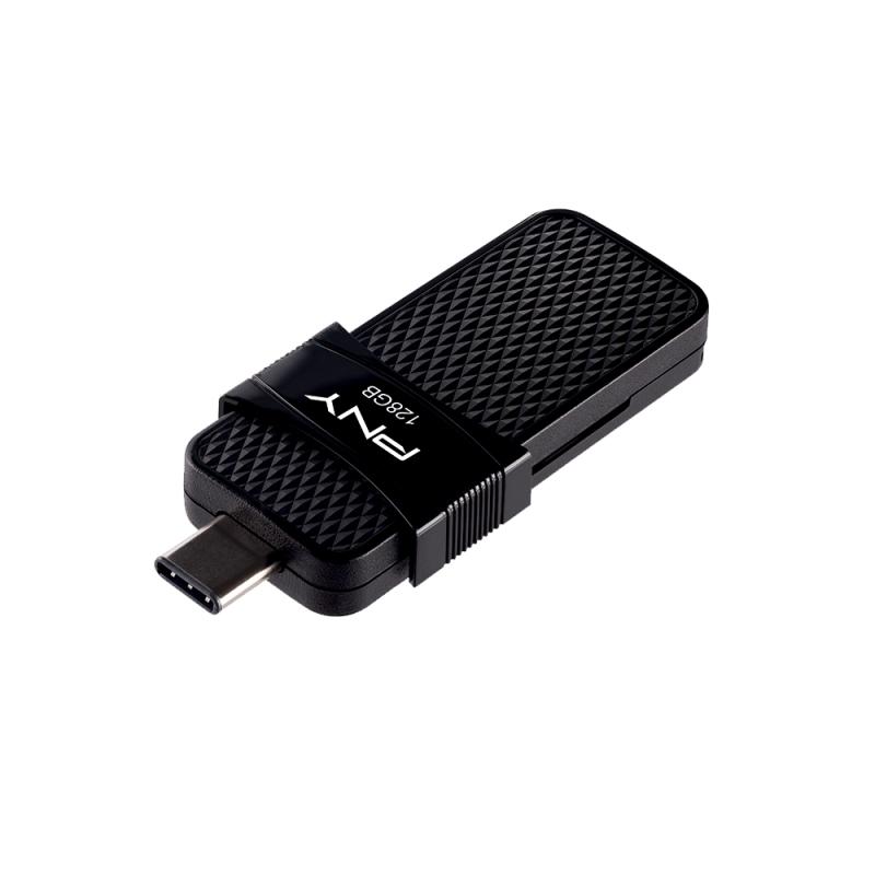 128GB PNY Duo Link OTG USB 3.1 Type-C Flash Drive - Black